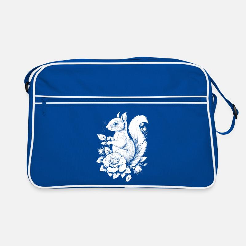 Eichhörnchen Blumen Rose Ästhetik Hörnchen Retro Tasche