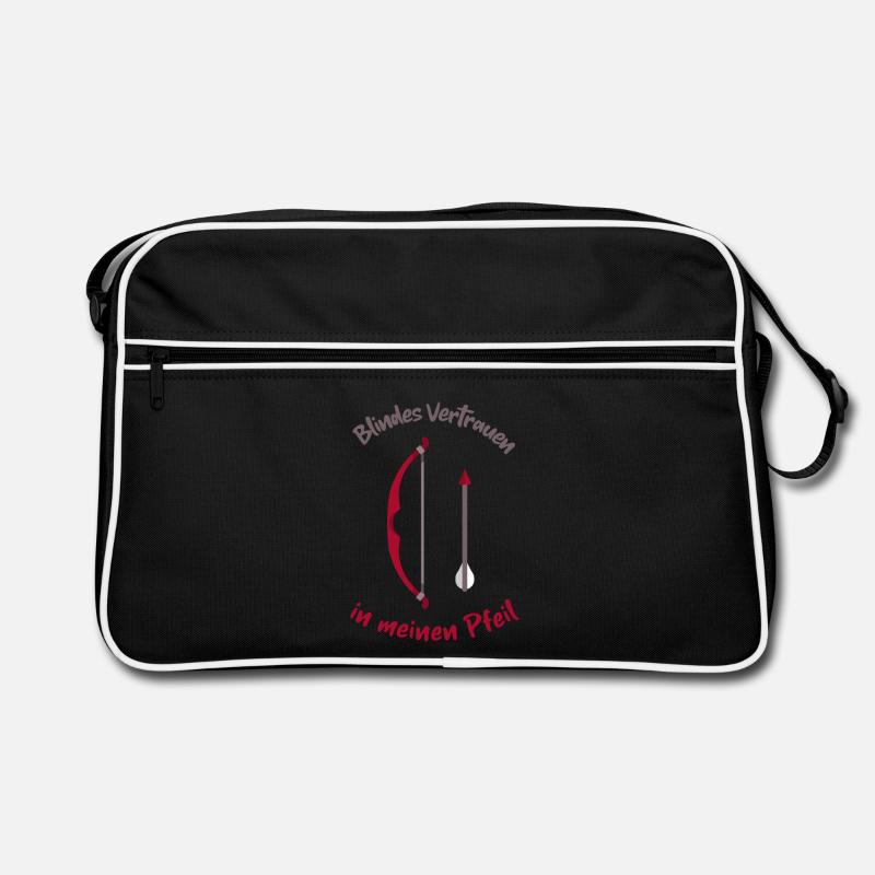 Bogenschießen Enthusiasten - Retro Tasche - Schwarz/Weiß