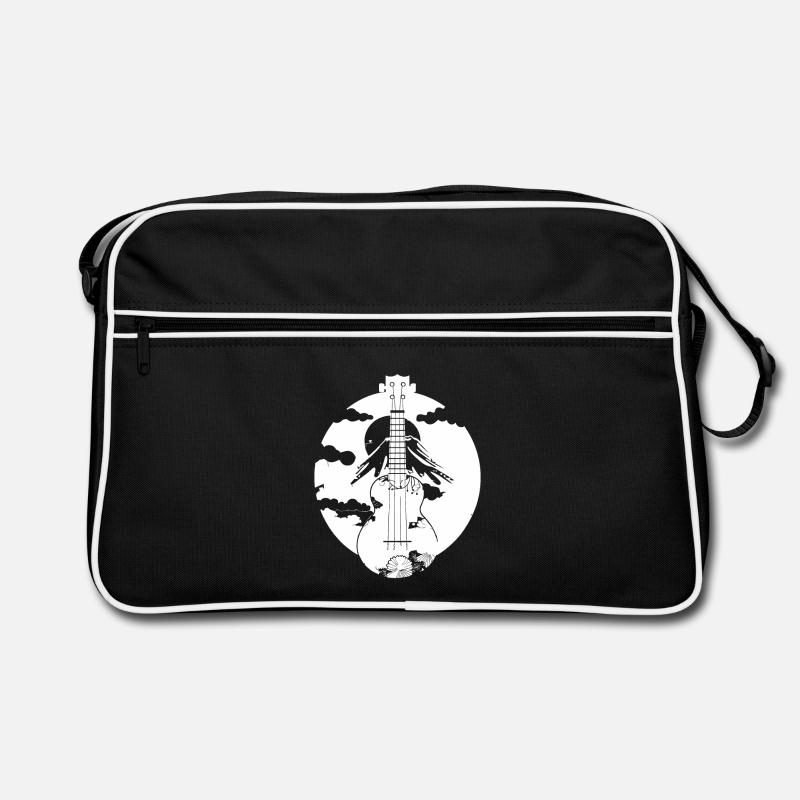 Ukulele Grafik - Retro Tasche - Schwarz/Weiß