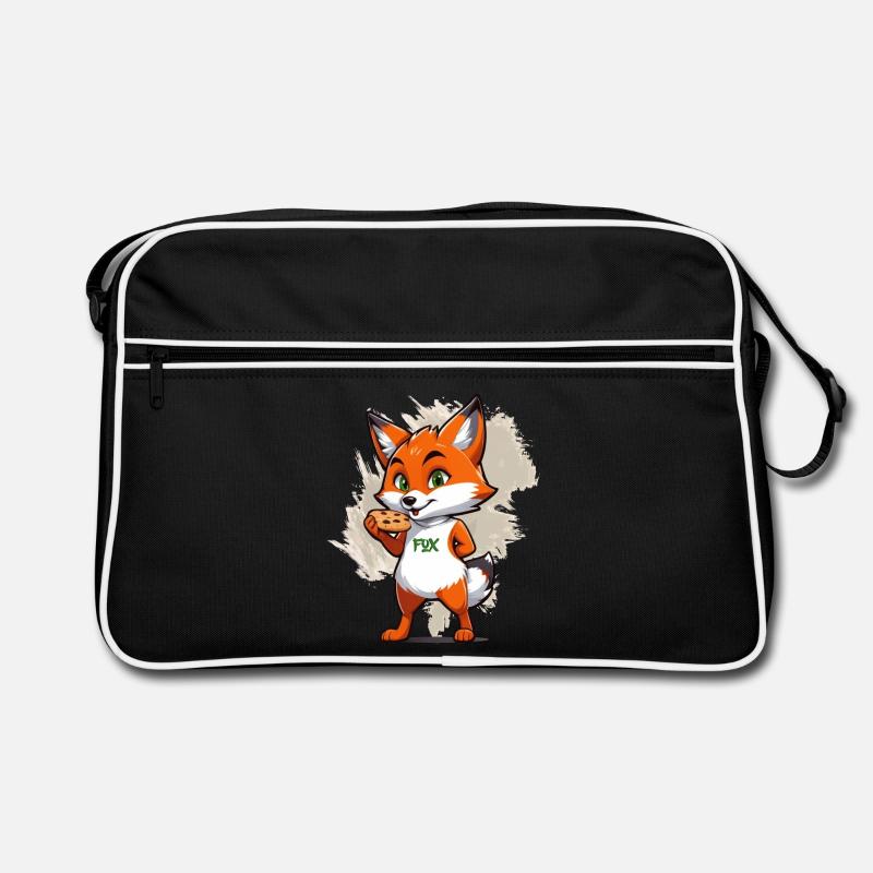 Fox with biscuits Retro Bag