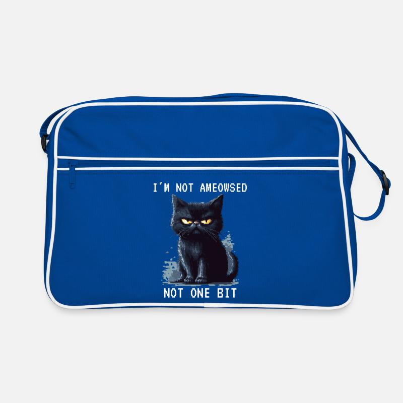 I'm Not Ameowsed Schwarze Katze Pixelart Pixel Retro Tasche