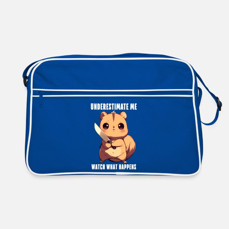 Eichhörnchen mit Messer Anime Kawaii Geschenk Retro Tasche