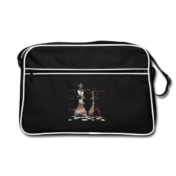 Chess Queen and King Graphic - Retro Bag - black/white - Front