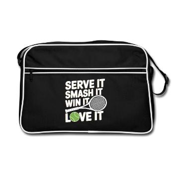 Tennis Power Serve Smash Victory - Retro Bag - black/white - Front