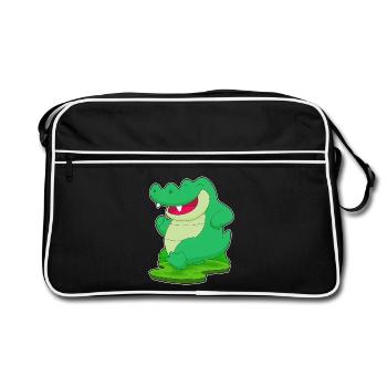 Crocodile Jogger Jogging Sport - Retro Bag - black/white - Front
