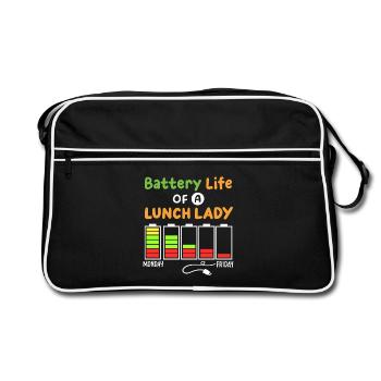 Mitarbeiterin der Schulcafeteria - Retro Tasche - Schwarz/Weiß - Vorne