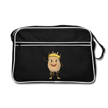 Jacket potatoes potatoes potato vegetables king - Retro Bag - black/white - Front