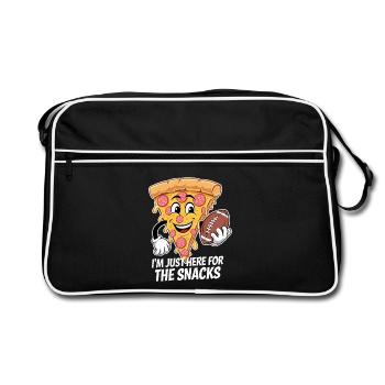 Football - Lustig I'm just here for the snacks - Retro Bag - black/white - Front
