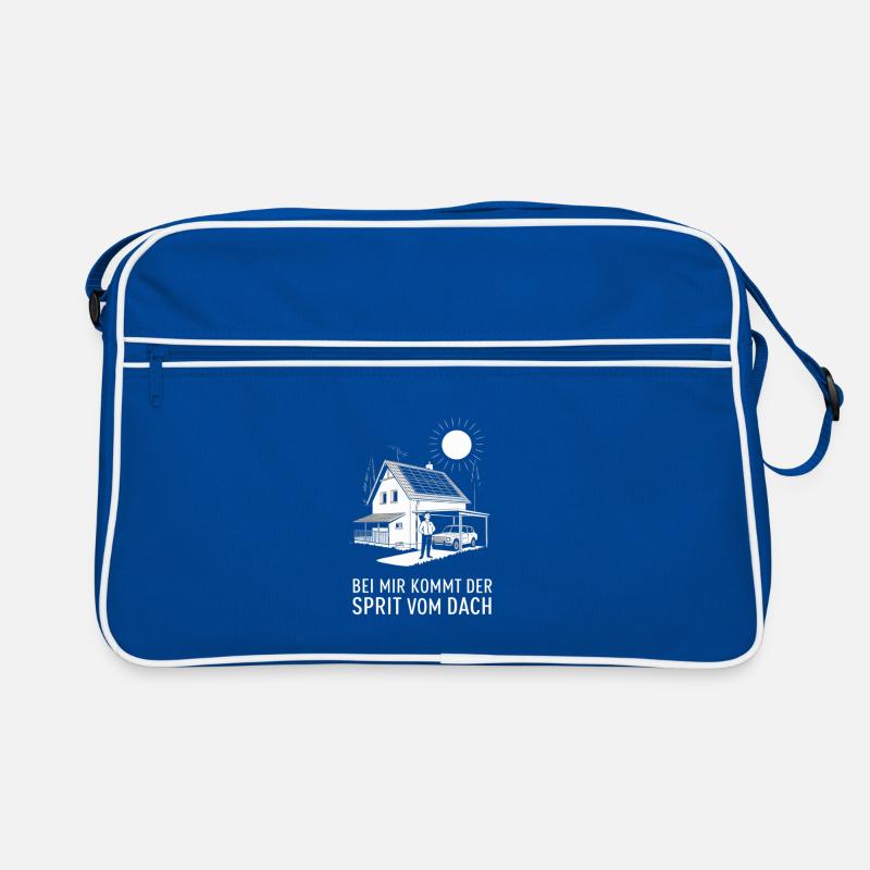 Strom vom Dach Solaranlage Sonnenenergie E-Auto Retro Tasche