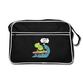 grenouille surfeur surfeur surfeur surfeur fille - Sac Retro - noir/blanc - Devant