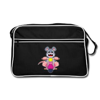 Moto souris - Sac Retro - noir/blanc - Devant