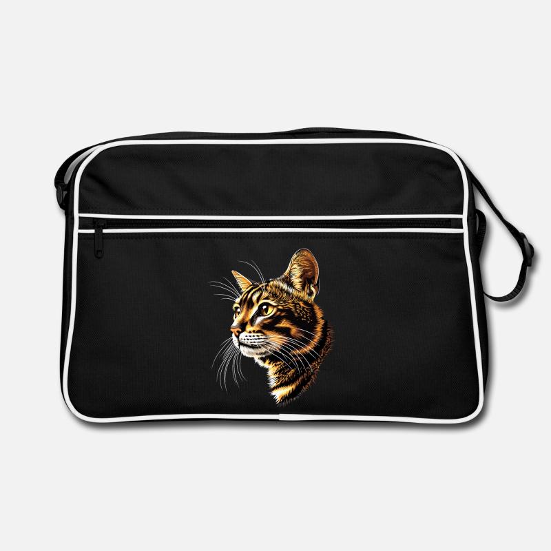 Bengal Katze Leopard Cat Leopardette Bengal Katzen Retro Tasche