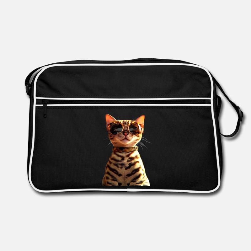 Bengal Katze Leopard Cat Leopardette Bengal Katzen Retro Tasche