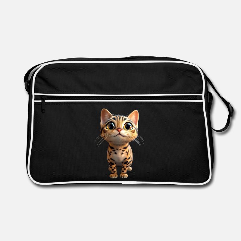 Bengal Katze Leopard Cat Leopardette Bengal Katzen Retro Tasche