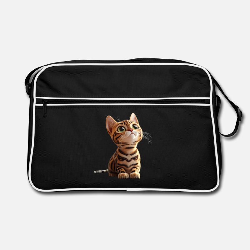 Bengal Katze Leopard Cat Leopardette Bengal Katzen Retro Tasche