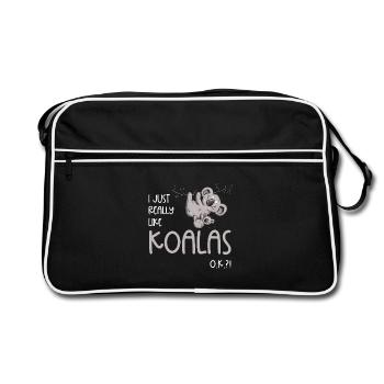 J’aime beaucoup Koalas Koala Bear Koala Baby - Sac Retro - noir/blanc - Devant