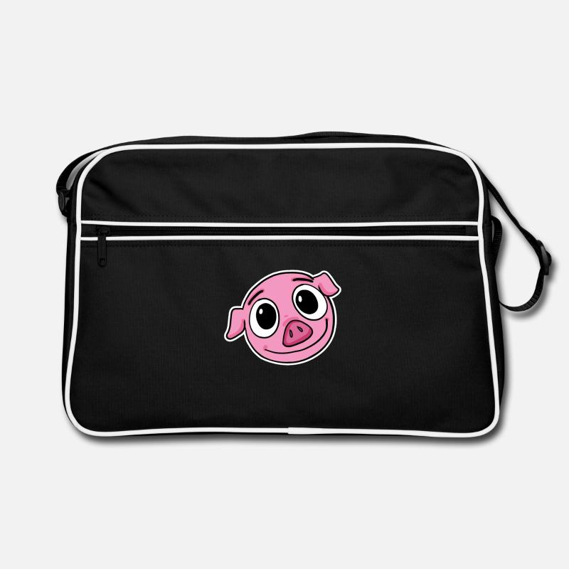 Schwein Kopf Retro Tasche