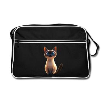 Chat siamois Chat siamois Chat siamois Chat siamois Chats siamois - Sac Retro - noir/blanc - Devant