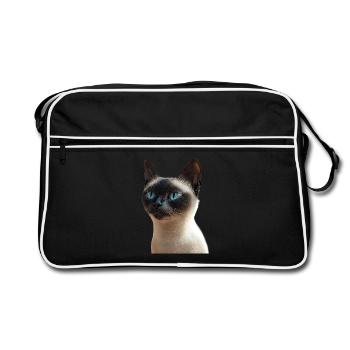 Chat siamois Chat siamois Chat siamois Chat siamois Chats siamois - Sac Retro - noir/blanc - Devant