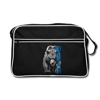 Odin Grizzly Ours Mythologie nordique Nordique - Sac Retro - noir/blanc - Devant