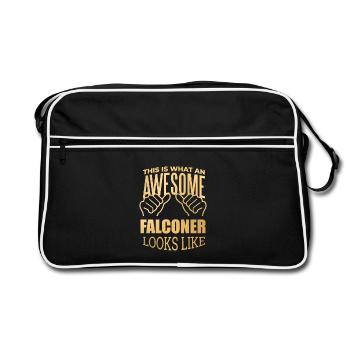 Fauconnerie Fauconnerie Fauconnerie Fauconnerie - Sac Retro - noir/blanc - Devant