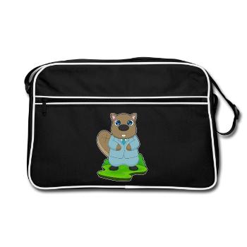 Beaver Groom Costume Mariage - Sac Retro - noir/blanc - Devant