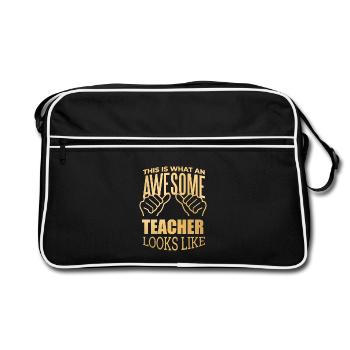 Teacher Teacher Teacher - Retro Bag - black/white - Front