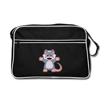 Souris Voile de mariée mariage - Sac Retro - noir/blanc - Devant