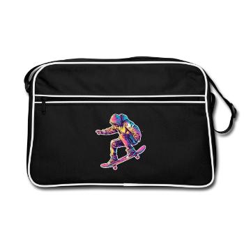 Skateur rétro - Sac Retro - noir/blanc - Devant
