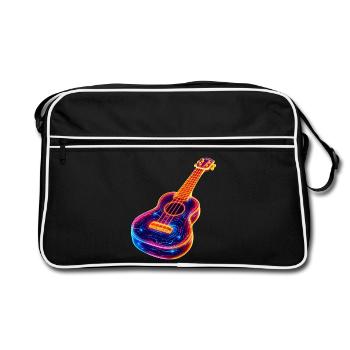 Ukulele Synthwave - Retro Bag - black/white - Front