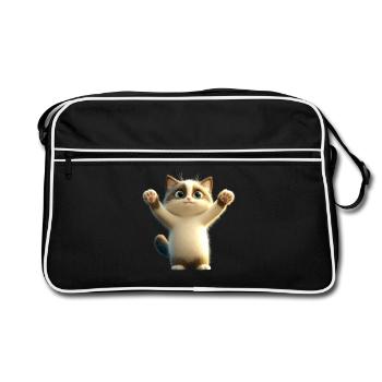 Chat Ragdoll Chat Ragdoll Chat Mignon Chats Ragdoll - Sac Retro - noir/blanc - Devant