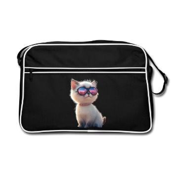 Chat Ragdoll Chat Ragdoll Chat Mignon Chats Ragdoll - Sac Retro - noir/blanc - Devant