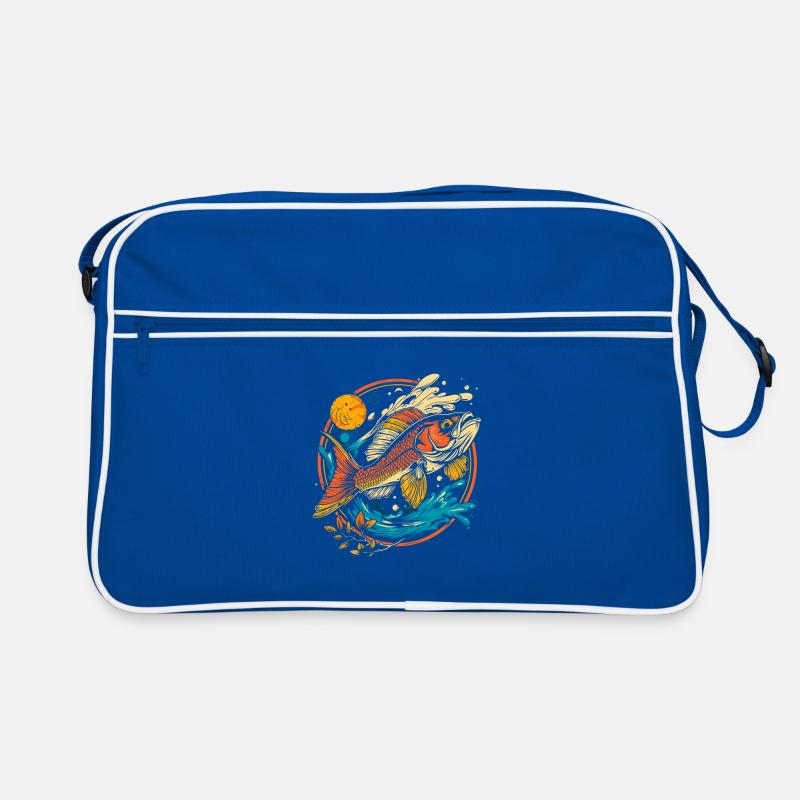 Fisch Illustration Retro Tasche