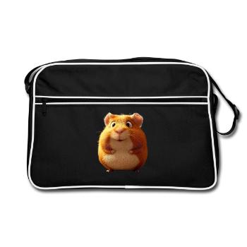 Guinea Pig Rodents Capybara Cute Rodent - Retro Bag - black/white - Front