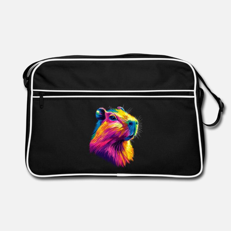 Capybara Be Capy Capybara Funny Capybara - Retro Bag - black/white