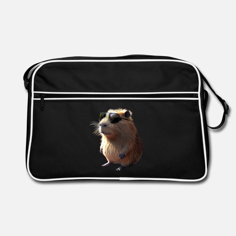 Capybara Be Capy Capybara Funny Capybara - Retro Bag - black/white