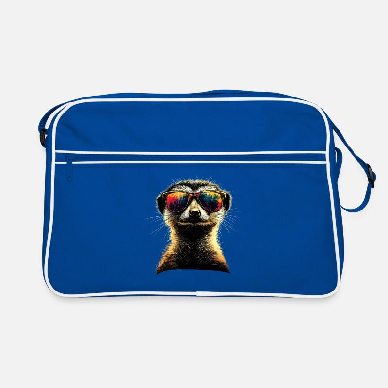Erdmännchen Sonnenbrille Bunt Süßes Erdmännchen Retro Tasche