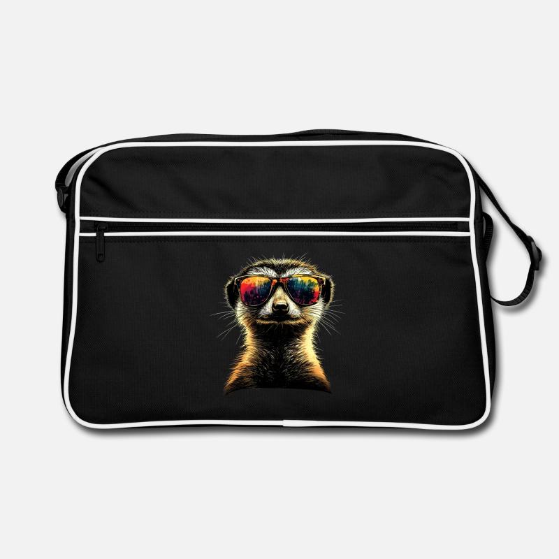 Lunettes de soleil suricate coloré mignon suricate Sac Retro