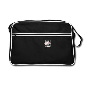 Aucun animal n’est indifférent Pro Vegan Végétarien Bien-être animal - Sac Retro - noir/blanc - Devant