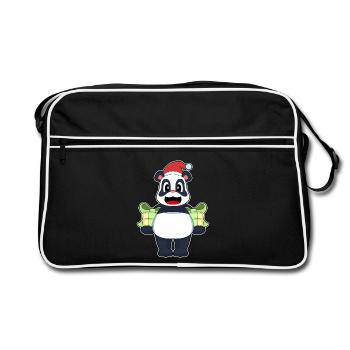 Panda Christmas Packages - Retro Bag - black/white - Front