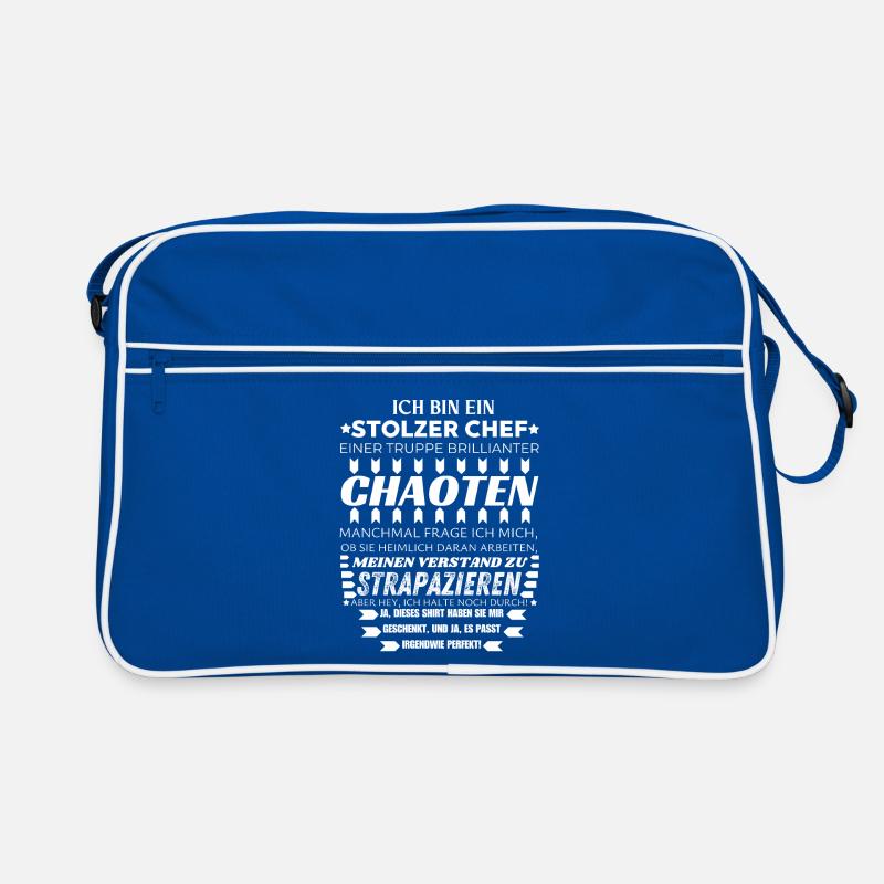 ICH BIN EIN STOLZER CHEF BRILLIANTER CHAOTEN TEAM Retro Tasche