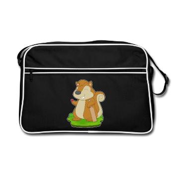 Squirrel Cricket Cricket Bat - Retro Bag - black/white - Front