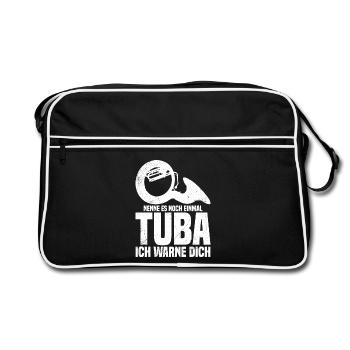 Sousaphon Orchester Blaskapelle Musiker - Retro Tasche - Schwarz/Weiß - Vorne