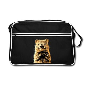 Quokka Be Quokka Heureux Australie Sourire Quokkas - Sac Retro - noir/blanc - Devant