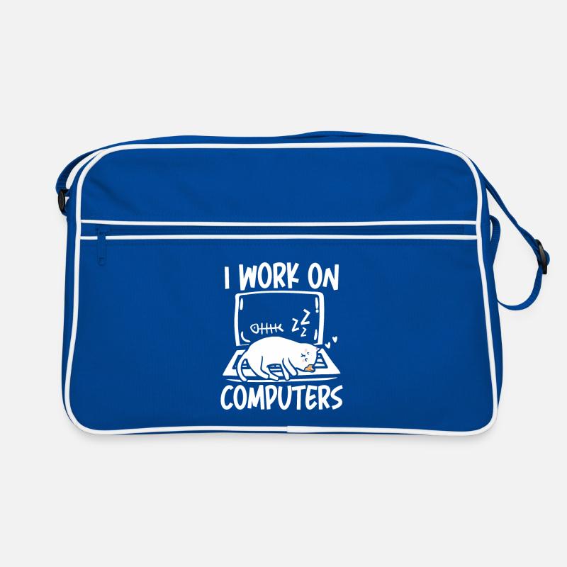 I work on computers Retro Tasche