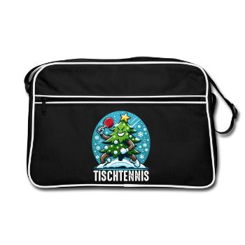 Ping Pong Arbre de Noël Costume Arbre de Noël Père Noël - Sac Retro - noir/blanc - Devant
