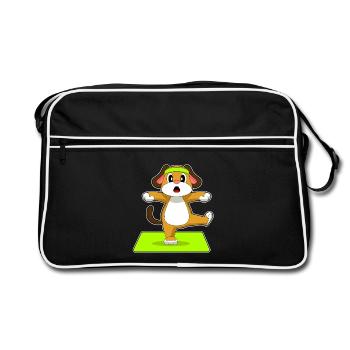 Chien Yoga Fitness Gymnastique - Sac Retro - noir/blanc - Devant