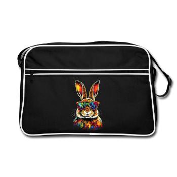 Lapin Lapin Lover Lièvre Lapin Mignons Lapins - Sac Retro - noir/blanc - Devant