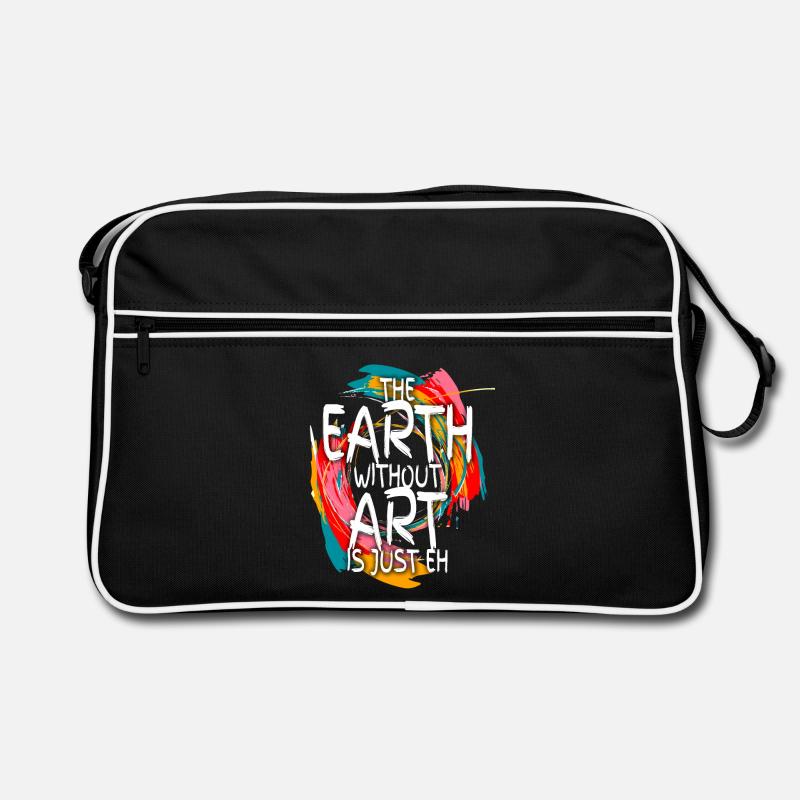 Earth Without Art Is Just Eh Kunst Kunstlehrer Retro Tasche