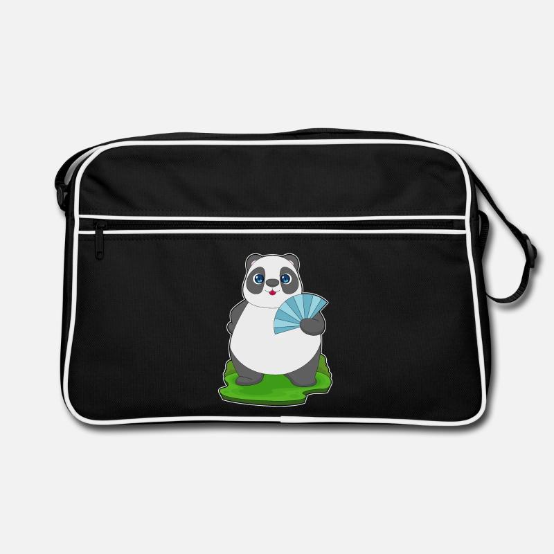 Panda Handheld Fan Retro Bag
